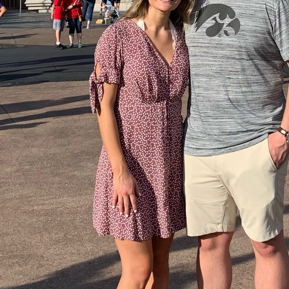 Maroon Polka Dot Dress